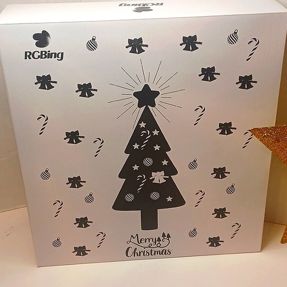 NIB LED Tree Topper Gold Star with Remote Control Christmas - Picture 5 of 7